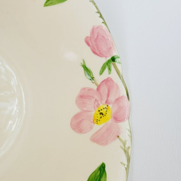 Franciscan Desert Rose 9" Serving Bowl Pink Floral Hand Painted c.1949-53 USA - Picture 5 of 10